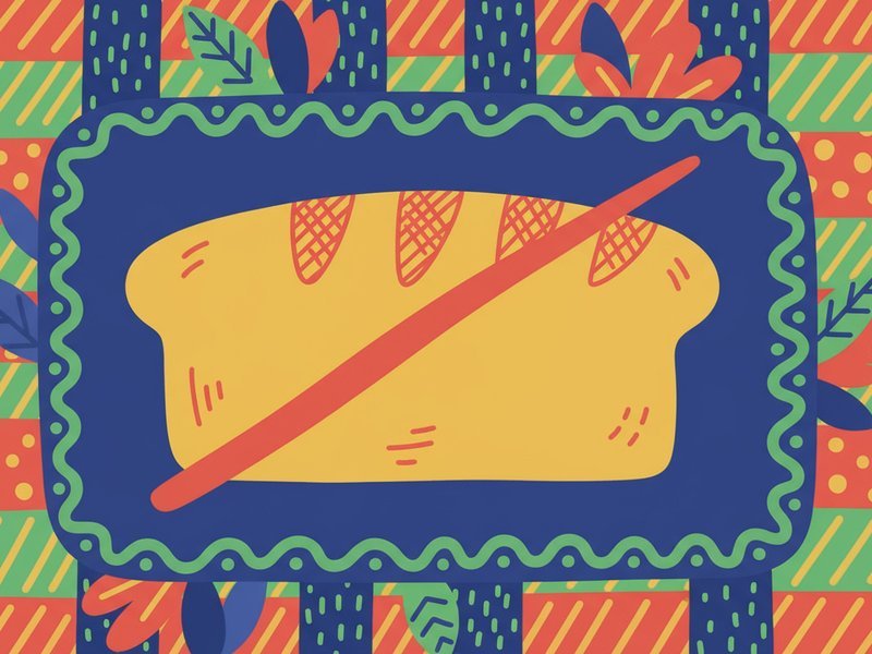 gluten free diet benefits - A no bread sign