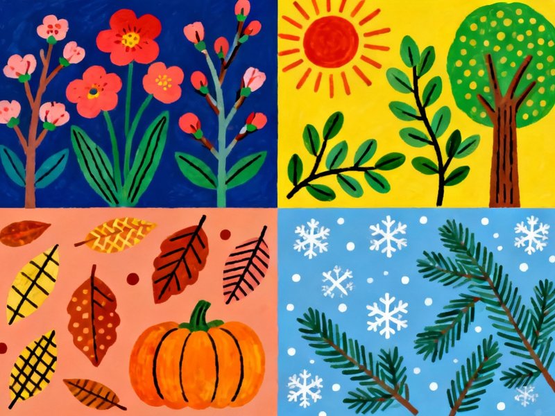 4 quadrants representing the 4 seasons. No text