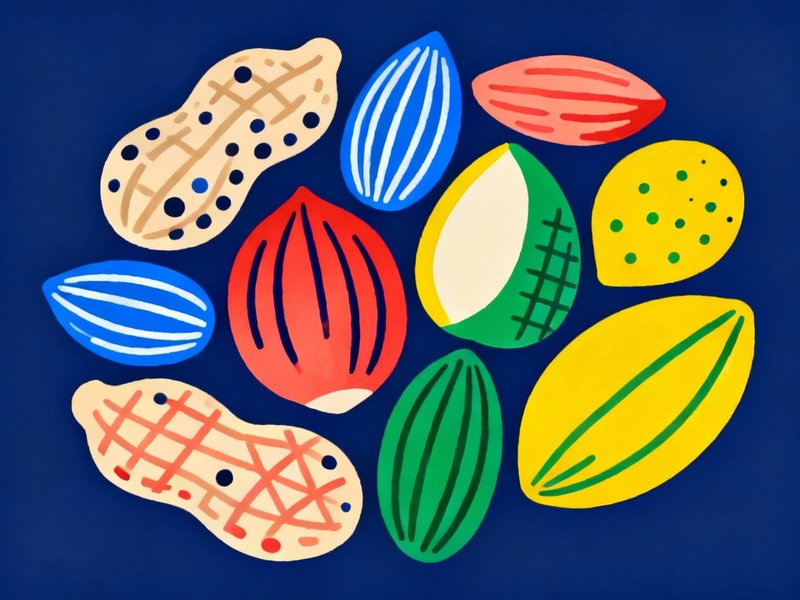 a mix of nuts and seeds