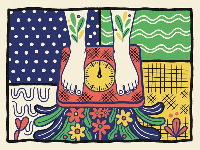 feet on scales top down