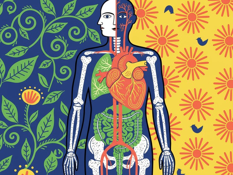 human body in cross section showing cardiovascular health