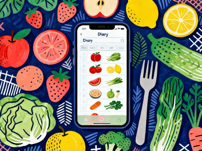 Tracking diet with an app